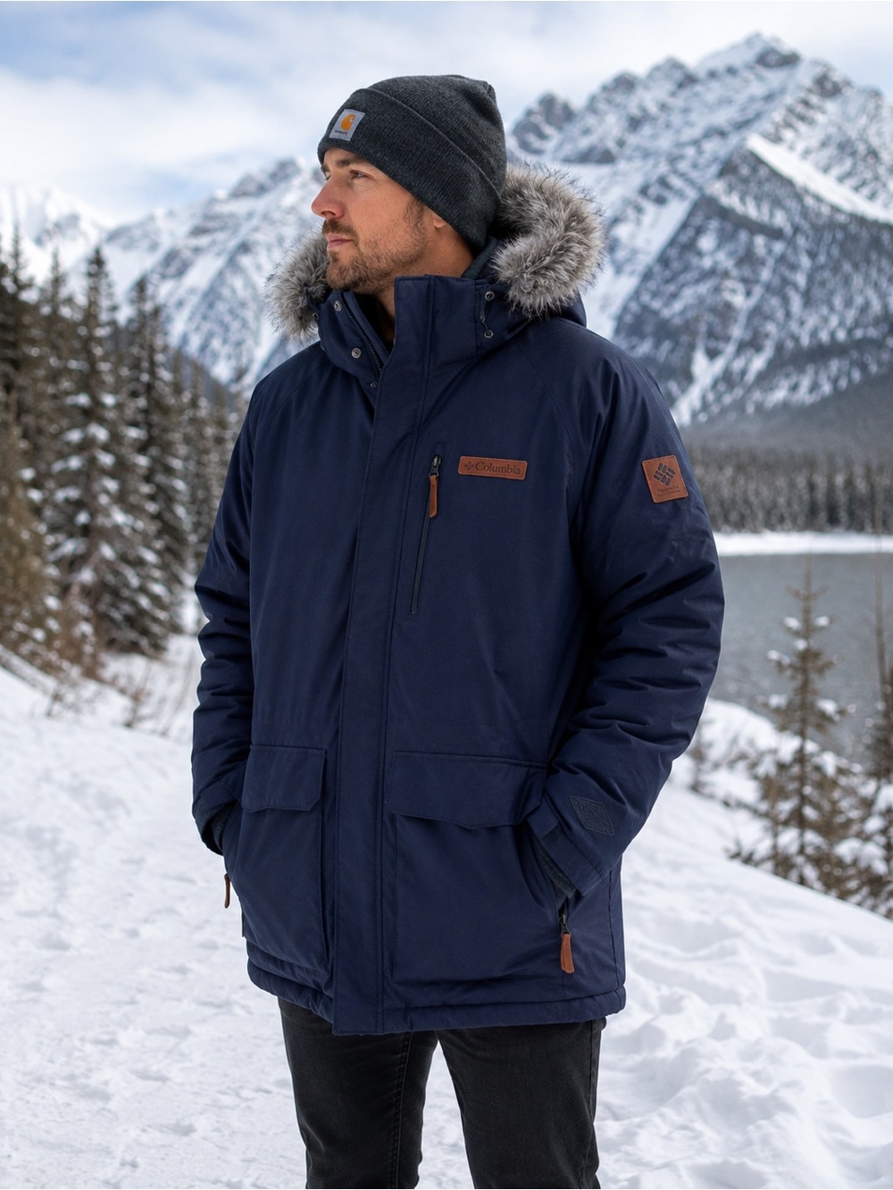 | Columbia Omni-Heat Omni-Tech Down Winter Parka Jacket Men’s Large